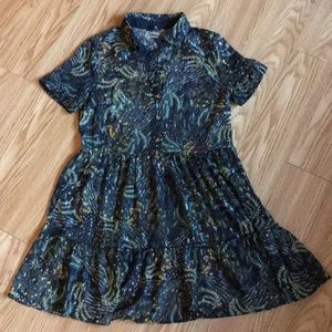Sheer Floral River Island Button Down Dress